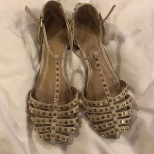 Gold studded sandals size 8! (From intermix)